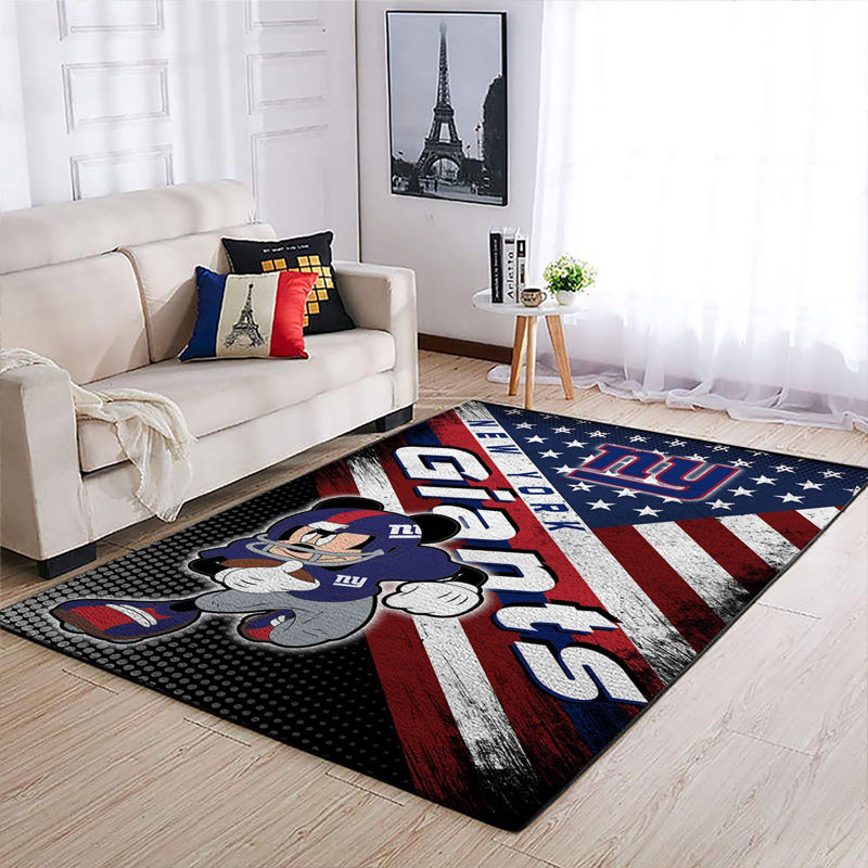 New York Giants Area Rug NFL Area Rug Dining Room Rug Indoor Outdoor Rugs Rectangle Carpet
