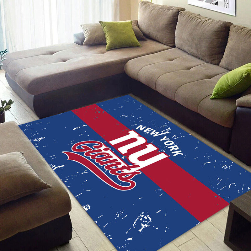 New York Giants Rug NFL Area Rug Bedroom Area Rug Indoor Outdoor Rug Rectangle Carpet