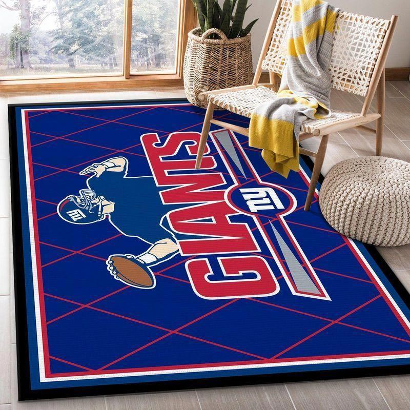 New York Giants Area Rug NFL Area Rug Kitchen Rug Indoor Rug Rectangle Carpet