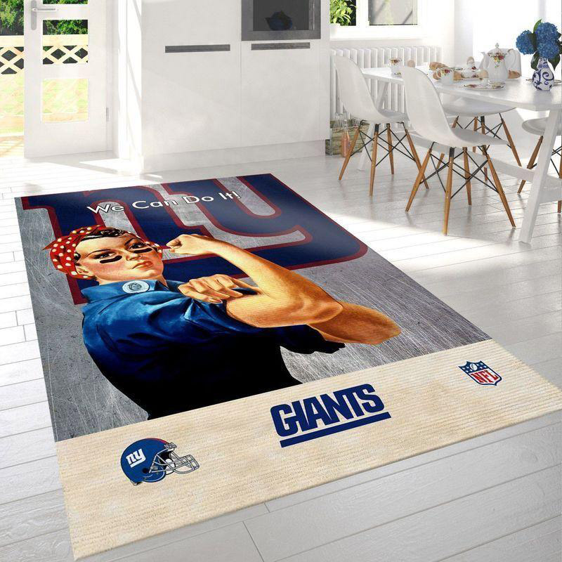 New York Giants Area Rug NFL Area Rug Bedroom Rug Indoor Rug Rectangle Carpet