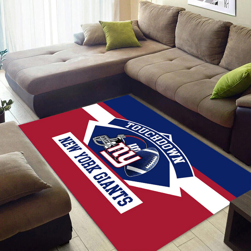 New York Giants Area Rug NFL Area Rug Bathroom Rug Indoor Rug Rectangle Carpet
