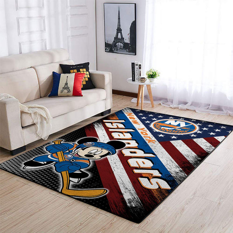New York Islanders Rug NHL Area Rug Kitchen Rug Outdoor Rugs Rectangle Carpet
