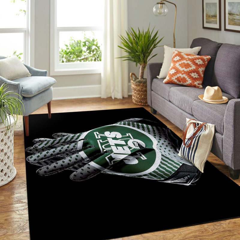 New York Jets Rug NFL Area Rug Dining Room Rug Outdoor Rug Rectangle Carpet