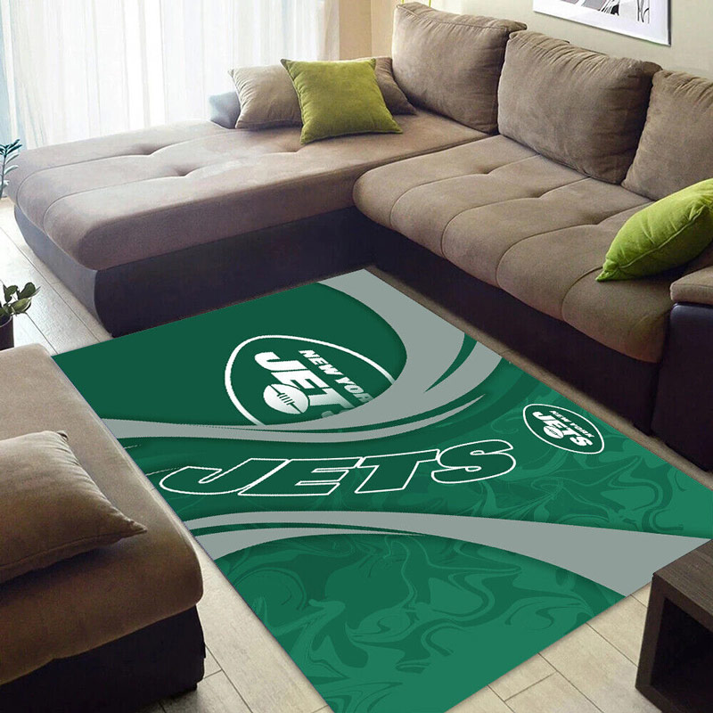 New York Jets Rug NFL Area Rug Dining Room Rug Outdoor Rug Rectangle Carpet