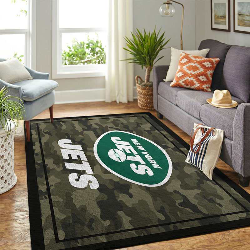 New York Jets Area Rug NFL Area Rug Bedroom Rug Indoor Outdoor Rugs Rectangle Carpet