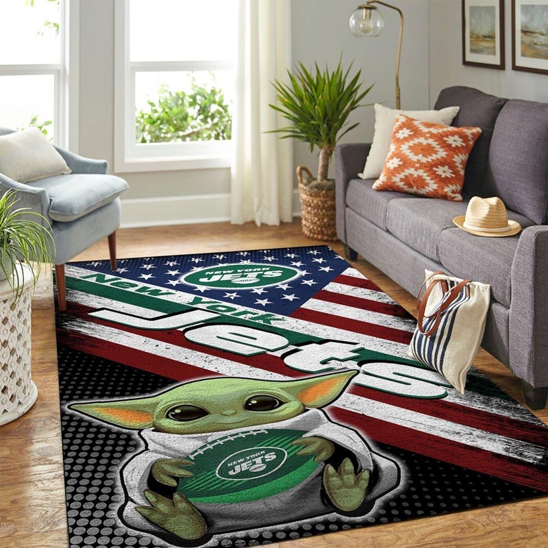 New York Jets Area Rug NFL Area Rug Bedroom Area Rug Indoor Outdoor Rug Rectangle Carpet