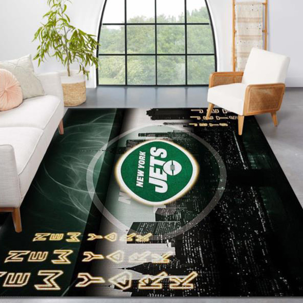 New York Jets Area Rug NFL Area Rug Living Room Area Rug Outdoor Rugs Rectangle Carpet