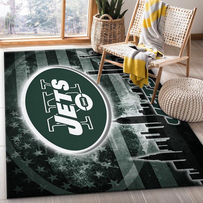 New York Jets Rug NFL Area Rug Bedroom Rug Indoor Outdoor Rugs Rectangle Carpet