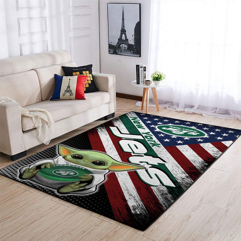 New York Jets Rug NFL Area Rug Dining Room Rugs Outdoor Rugs Rectangle Carpet