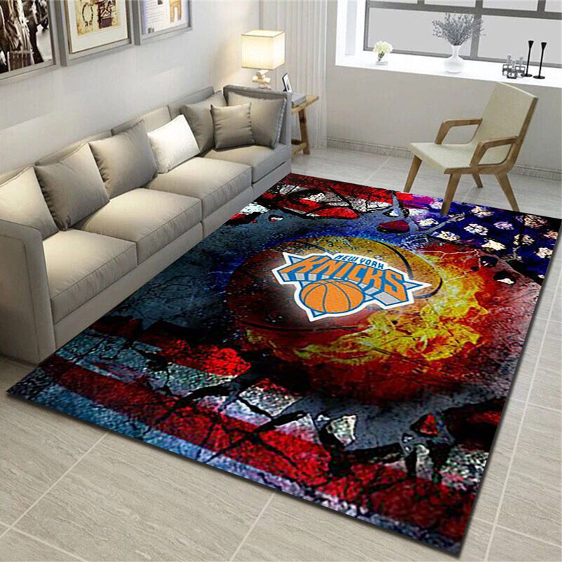 New York Knicks Area Rug NBA Area Rug Living Room Area Rug Indoor Outdoor Rug Rectangle Carpet