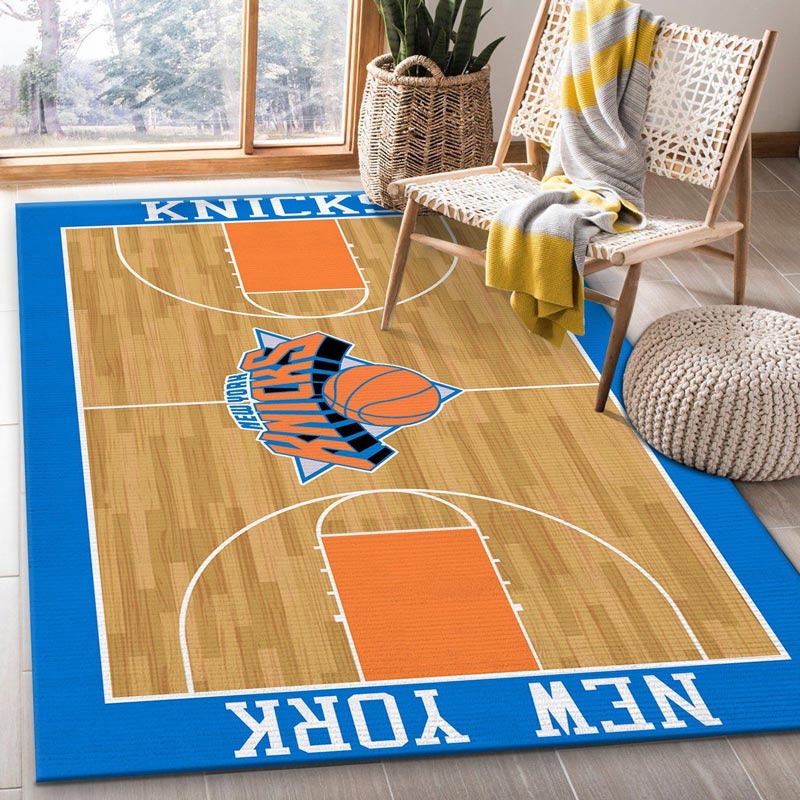 New York Knicks Area Rug NBA Area Rug Living Room Area Rug Indoor Outdoor Rug Rectangle Carpet