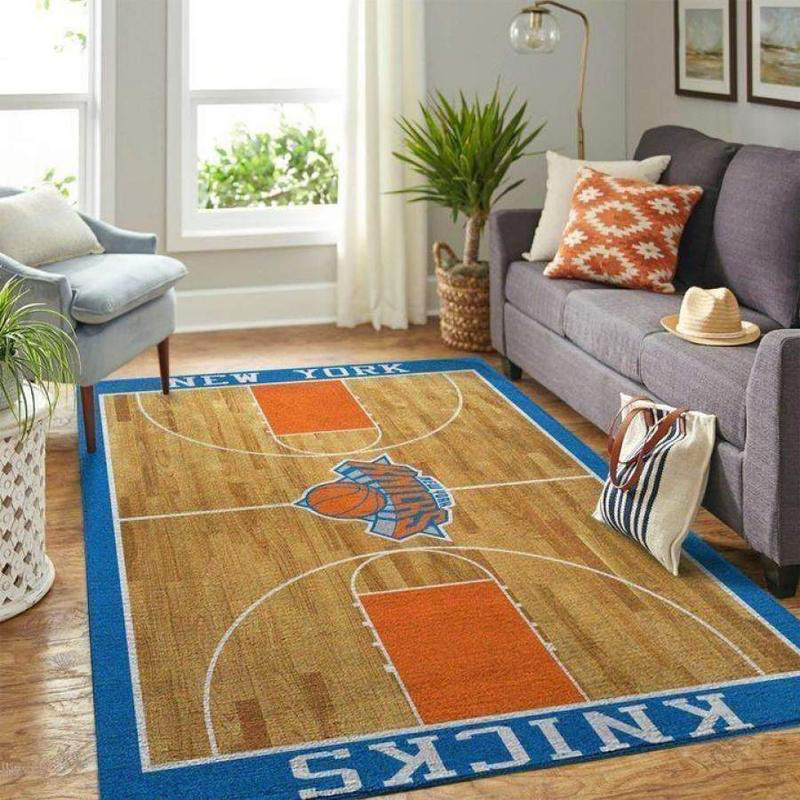 New York Knicks Area Rug NBA Area Rug Living Room Area Rug Indoor Rug Rectangle Carpet
