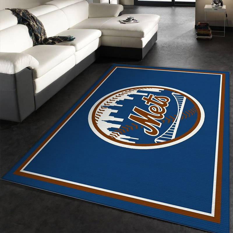 New York Mets Rug MLB Area Rug Bedroom Area Rug Indoor Outdoor Rugs Rectangle Carpet