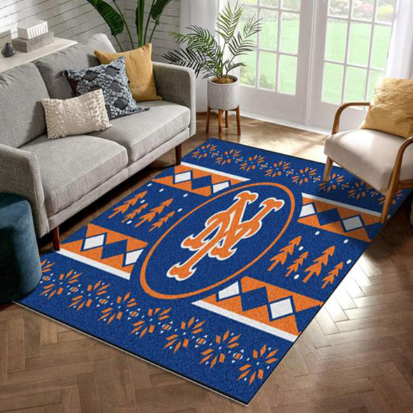 New York Mets Rug MLB Area Rug Kitchen Rug Outdoor Rug Rectangle Carpet
