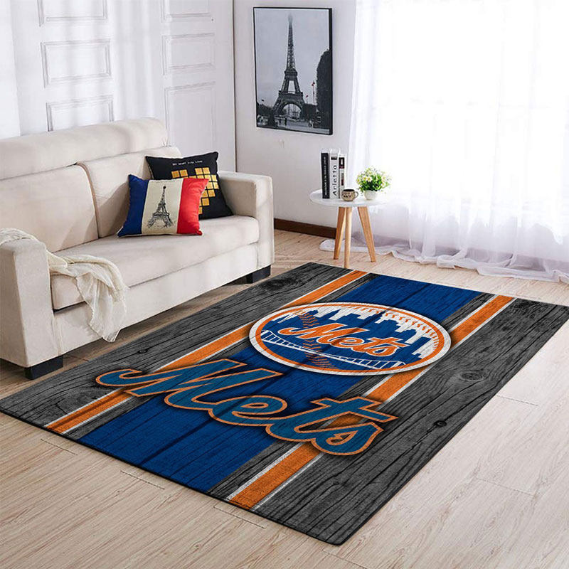 New York Mets Area Rug MLB Area Rug Bathroom Rugs Outdoor Rugs Rectangle Carpet