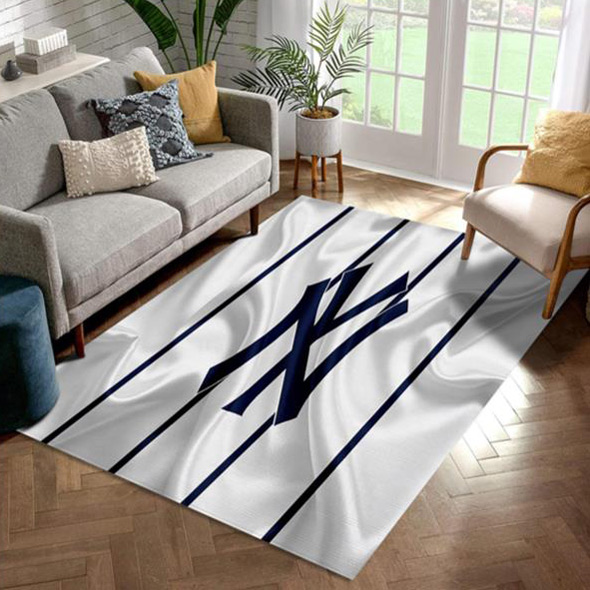 New York Yankees Area Rug MLB Area Rug Dining Room Rugs Outdoor Rug Rectangle Carpet