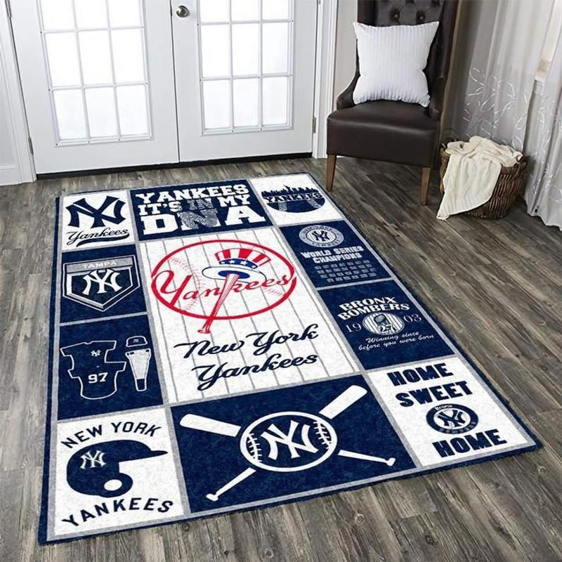 New York Yankees Rug MLB Area Rug Dining Room Rugs Indoor Rugs Rectangle Carpet