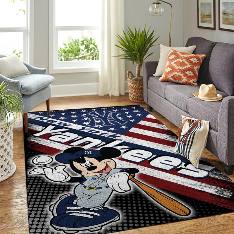 New York Yankees Area Rug MLB Area Rug Dining Room Rug Outdoor Rug Rectangle Carpet