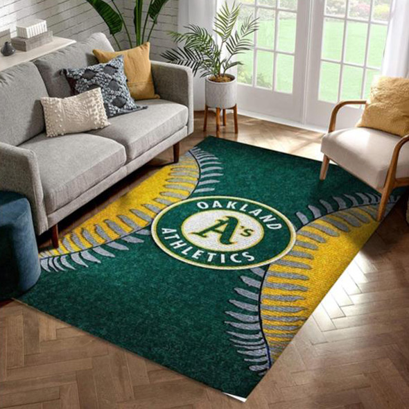 Oakland Athletics Rug MLB Area Rug Bathroom Rug Indoor Rug Rectangle Carpet
