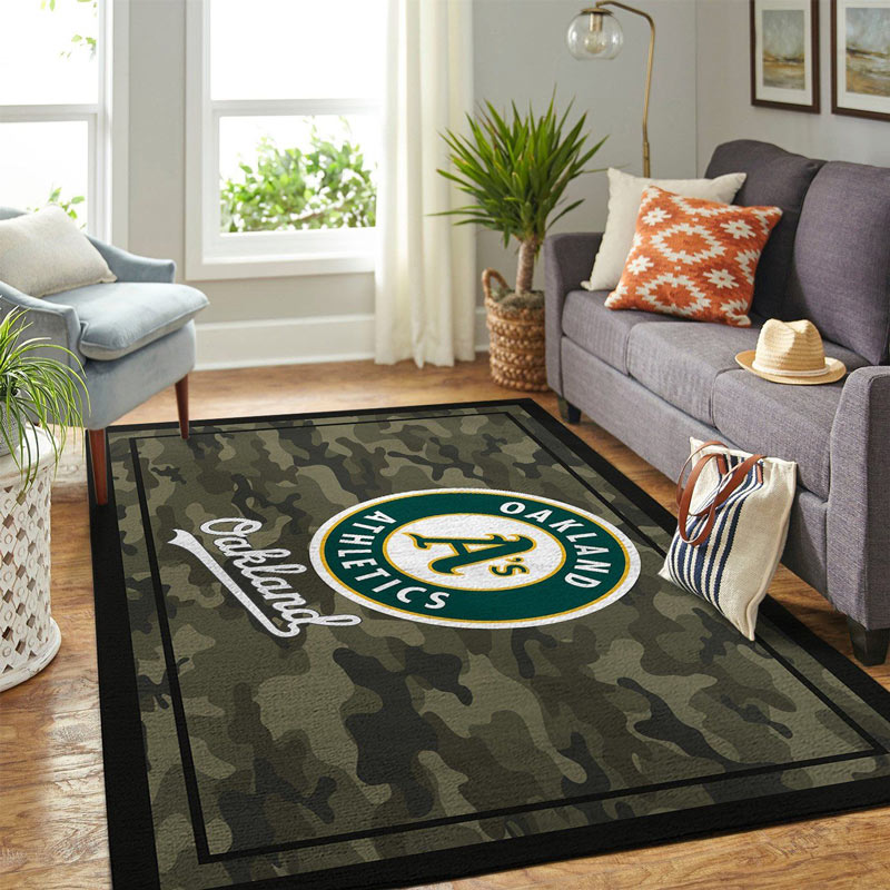 Oakland Athletics Rug MLB Area Rug Living Room Area Rug Outdoor Rug Rectangle Carpet