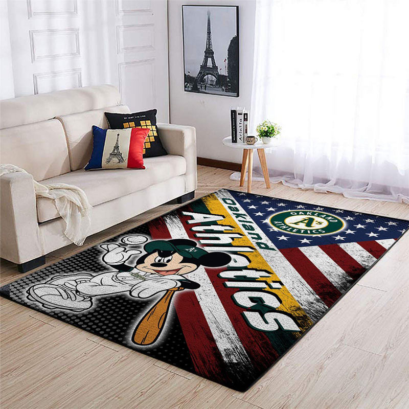 Oakland Athletics Rug MLB Area Rug Bedroom Rug Indoor Outdoor Rug Rectangle Carpet