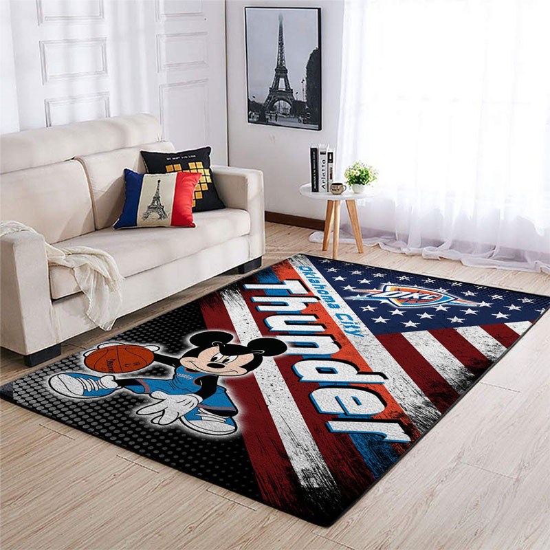 Oklahoma City Thunder Rug NBA Area Rug Bathroom Rug Outdoor Rugs Rectangle Carpet