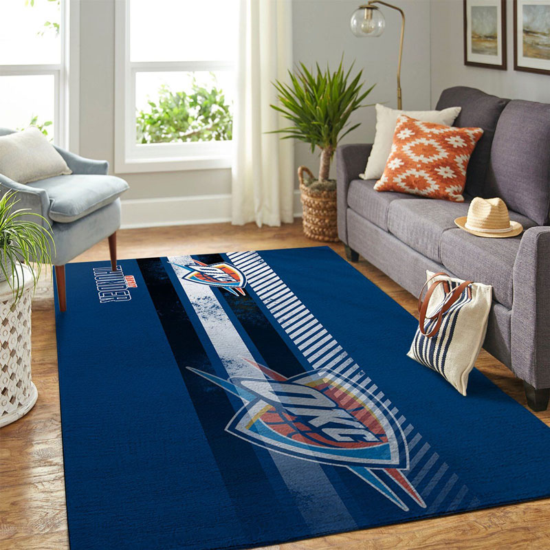 Oklahoma City Thunder Area Rug NBA Area Rug Dining Room Rug Outdoor Rug Rectangle Carpet