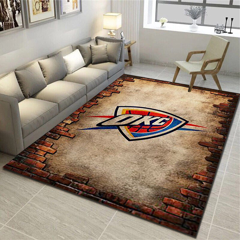 Oklahoma City Thunder Rug NBA Area Rug Bathroom Rug Indoor Rugs Rectangle Carpet