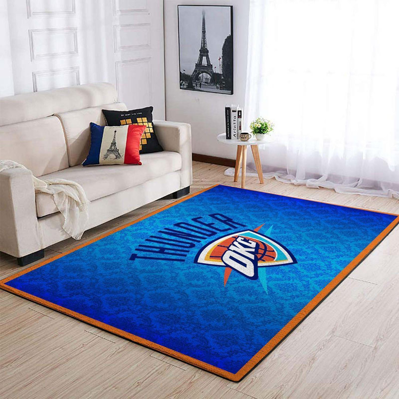 Oklahoma City Thunder Rug NBA Area Rug Bedroom Area Rug Indoor Outdoor Rugs Rectangle Carpet