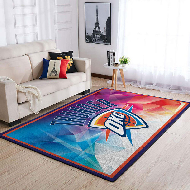 Oklahoma City Thunder Rug NBA Area Rug Living Room Area Rug Indoor Rug Rectangle Carpet