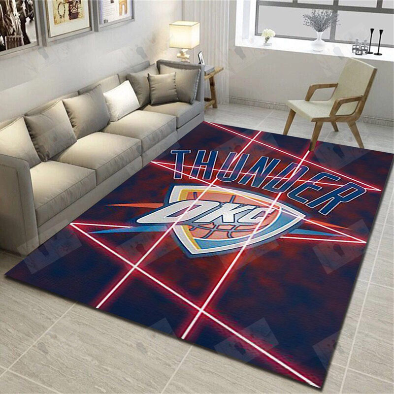 Oklahoma City Thunder Rug NBA Area Rug Dining Room Rug Outdoor Rug Rectangle Carpet