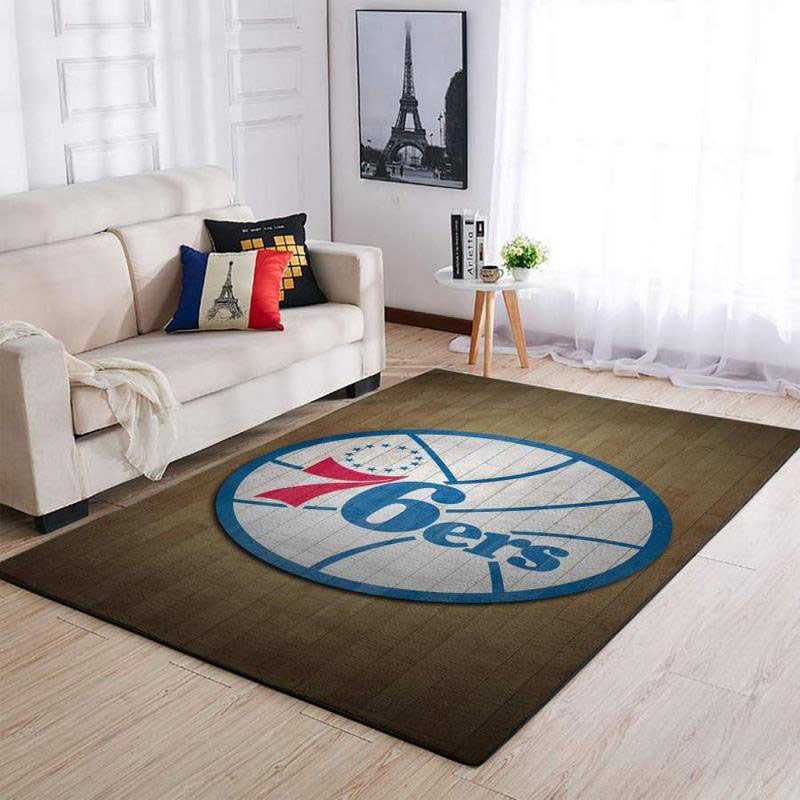 Philadelphia 76ers Area Rug NBA Area Rug Dining Room Rugs Outdoor Rugs Rectangle Carpet
