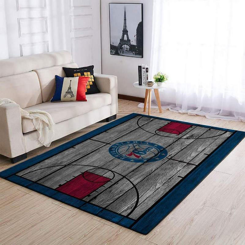 Philadelphia 76ers Area Rug NBA Area Rug Bathroom Rugs Outdoor Rugs Rectangle Carpet