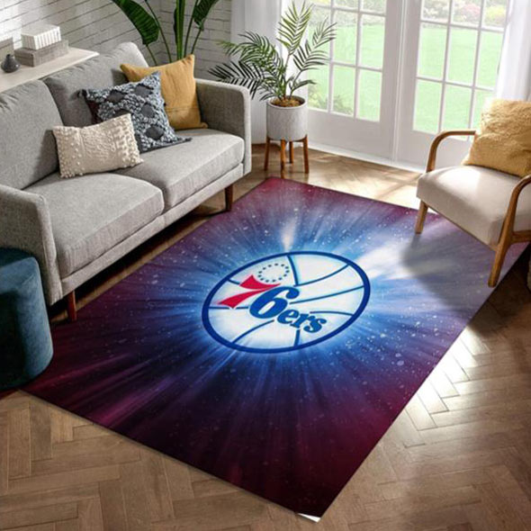 Philadelphia 76ers Area Rug NBA Area Rug Bedroom Rug Outdoor Rug Rectangle Carpet