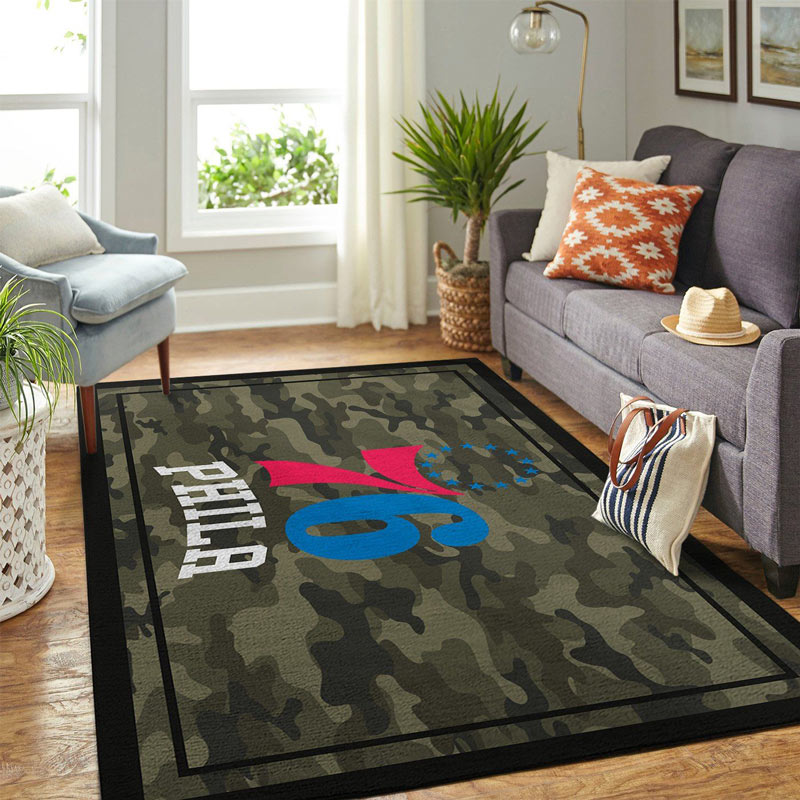 Philadelphia 76ers Area Rug NBA Area Rug Living Room Rug Indoor Rugs Rectangle Carpet