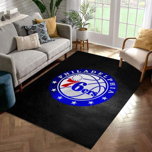 Philadelphia 76ers Rug NBA Area Rug Bedroom Rug Indoor Outdoor Rugs Rectangle Carpet