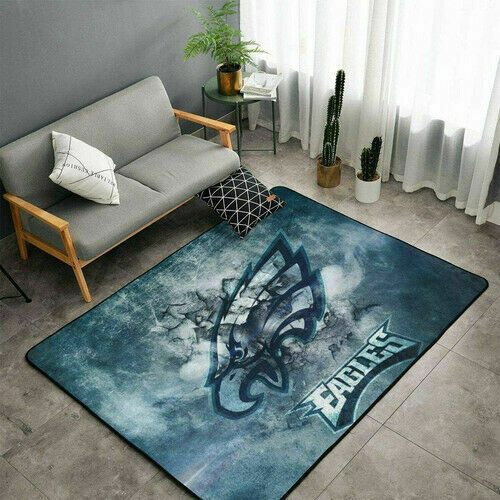 Philadelphia Eagles Rug NFL Area Rug Dining Room Rugs Indoor Rugs Rectangle Carpet
