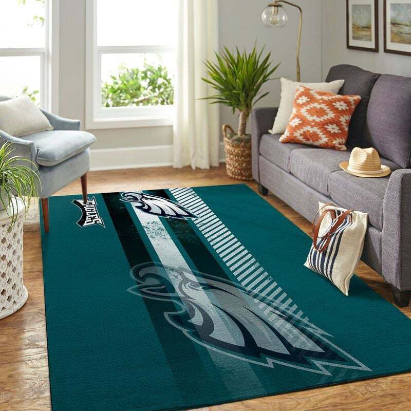 Philadelphia Eagles Area Rug NFL Area Rug Living Room Area Rug Outdoor Rug Rectangle Carpet