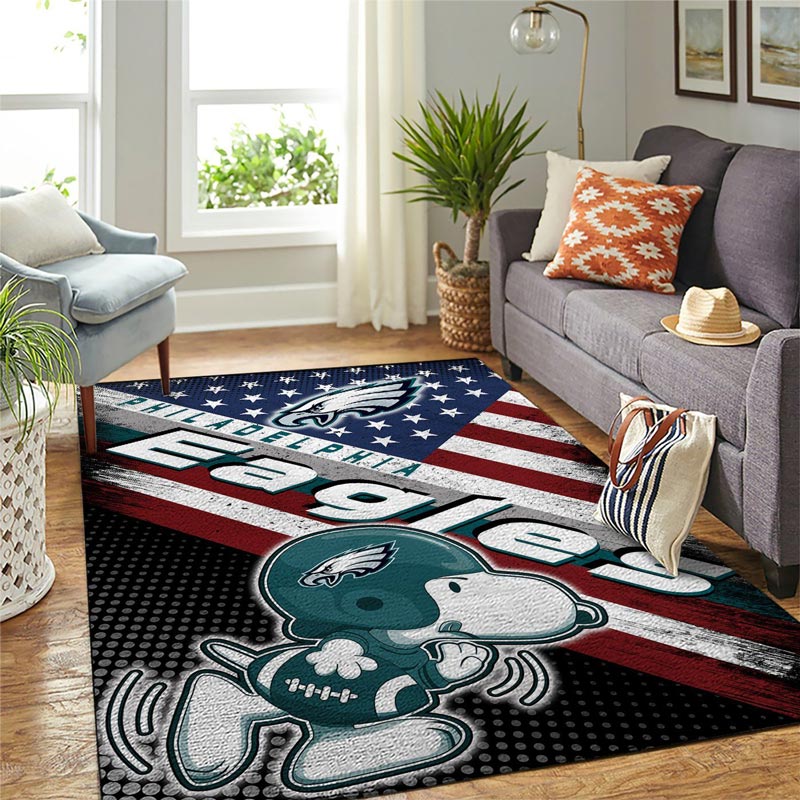 Philadelphia Eagles Area Rug NFL Area Rug Bedroom Area Rug Outdoor Rug Rectangle Carpet