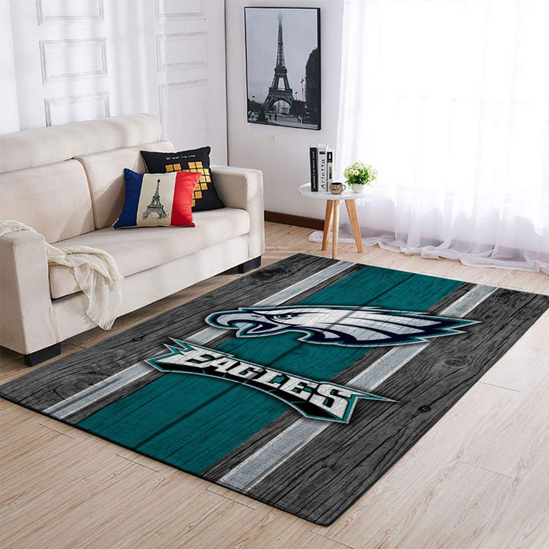 Philadelphia Eagles Rug NFL Area Rug Living Room Area Rug Indoor Rug Rectangle Carpet