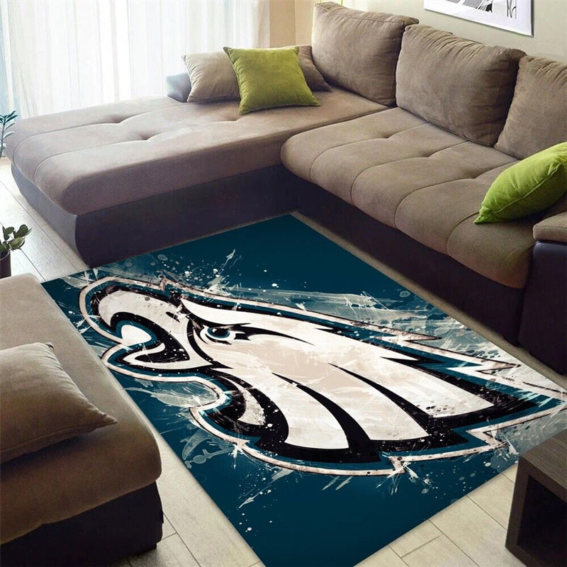 Philadelphia Eagles Area Rug NFL Area Rug Dining Room Rug Outdoor Rug Rectangle Carpet