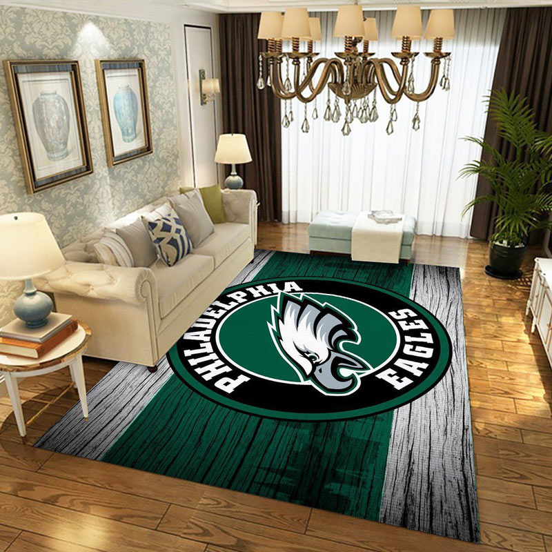 Philadelphia Eagles Area Rug NFL Area Rug Living Room Rug Indoor Outdoor Rugs Rectangle Carpet