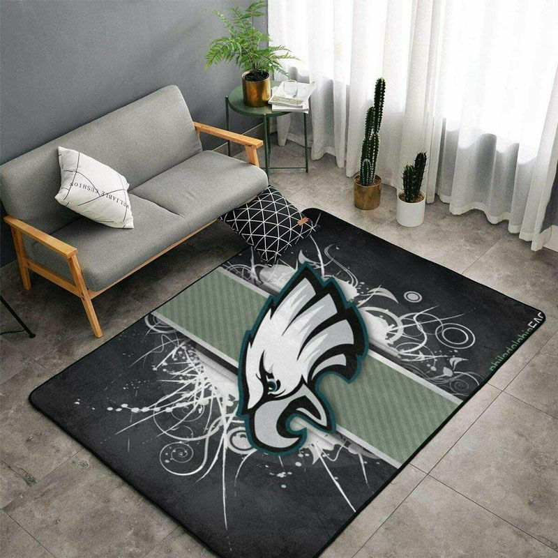Philadelphia Eagles Area Rug NFL Area Rug Bathroom Rugs Indoor Outdoor Rugs Rectangle Carpet