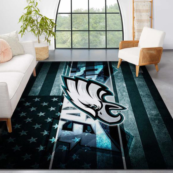 Philadelphia Eagles Area Rug NFL Area Rug Bathroom Rug Outdoor Rug Rectangle Carpet