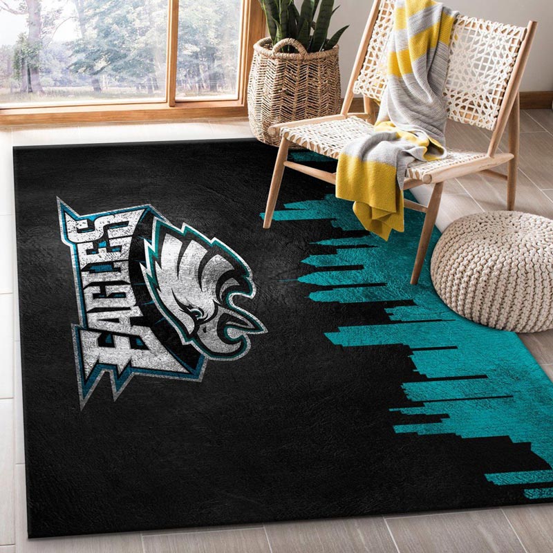 Philadelphia Eagles Rug NFL Area Rug Dining Room Rugs Outdoor Rugs Rectangle Carpet