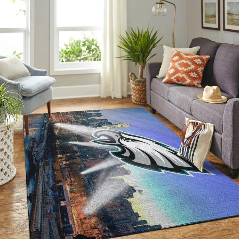 Philadelphia Eagles Area Rug NFL Area Rug Bathroom Rug Indoor Outdoor Rugs Rectangle Carpet
