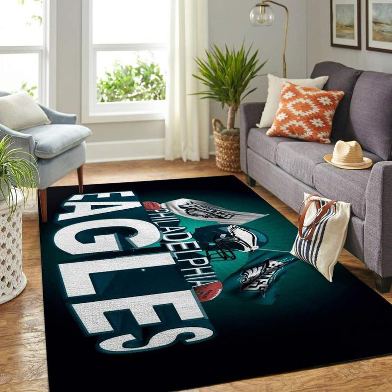 Philadelphia Eagles Rug NFL Area Rug Bedroom Area Rug Outdoor Rugs Rectangle Carpet