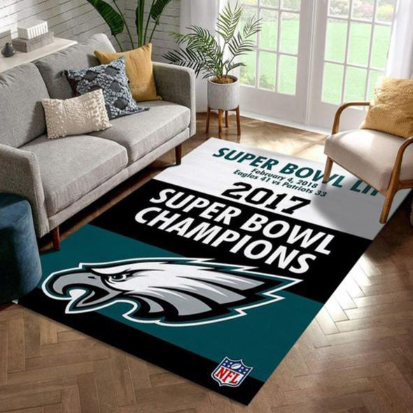 Philadelphia Eagles Area Rug NFL Area Rug Dining Room Rug Indoor Rugs Rectangle Carpet