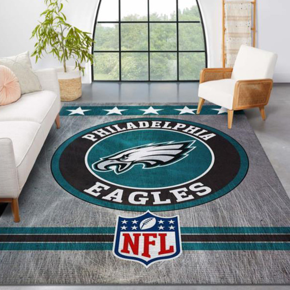 Philadelphia Eagles Rug NFL Area Rug Dining Room Rug Indoor Outdoor Rug Rectangle Carpet