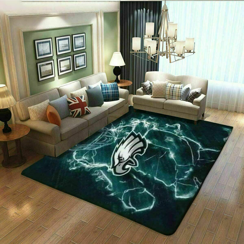 Philadelphia Eagles Area Rug NFL Area Rug Bedroom Area Rug Indoor Outdoor Rugs Rectangle Carpet